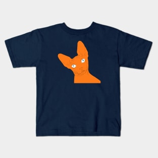 Orange Sphynx Cat Kids T-Shirt